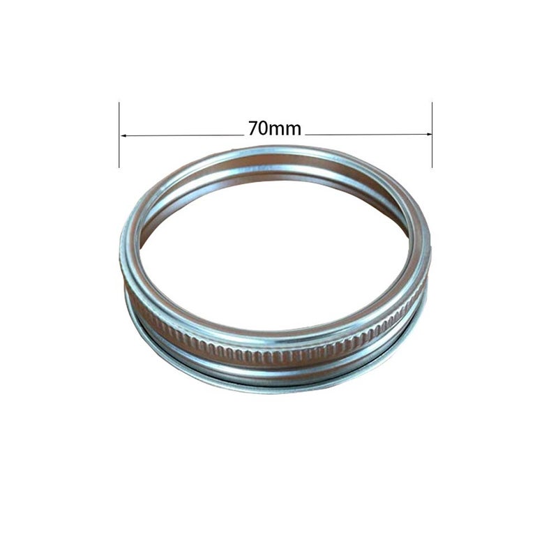 SUCOHANS Mason Jar Replacement Rings or Durable & Rustproof Tinplate Metal Bands/Rings for Mason Jar,Canning Jars,Storage (Set of 24 Regular Mouth) - Image 2